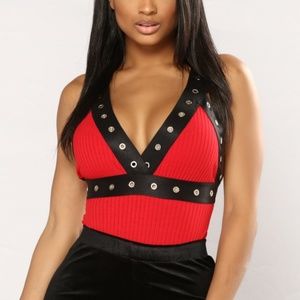 ***SOLD**Fashion Nova Got Options Grommet Bodysuit